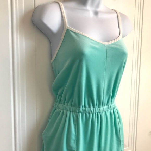 Juicy Couture Y2K Women’s S Aqua Splash Mint Green Soft Terry Romper Shorts NWT - Picture 5 of 16